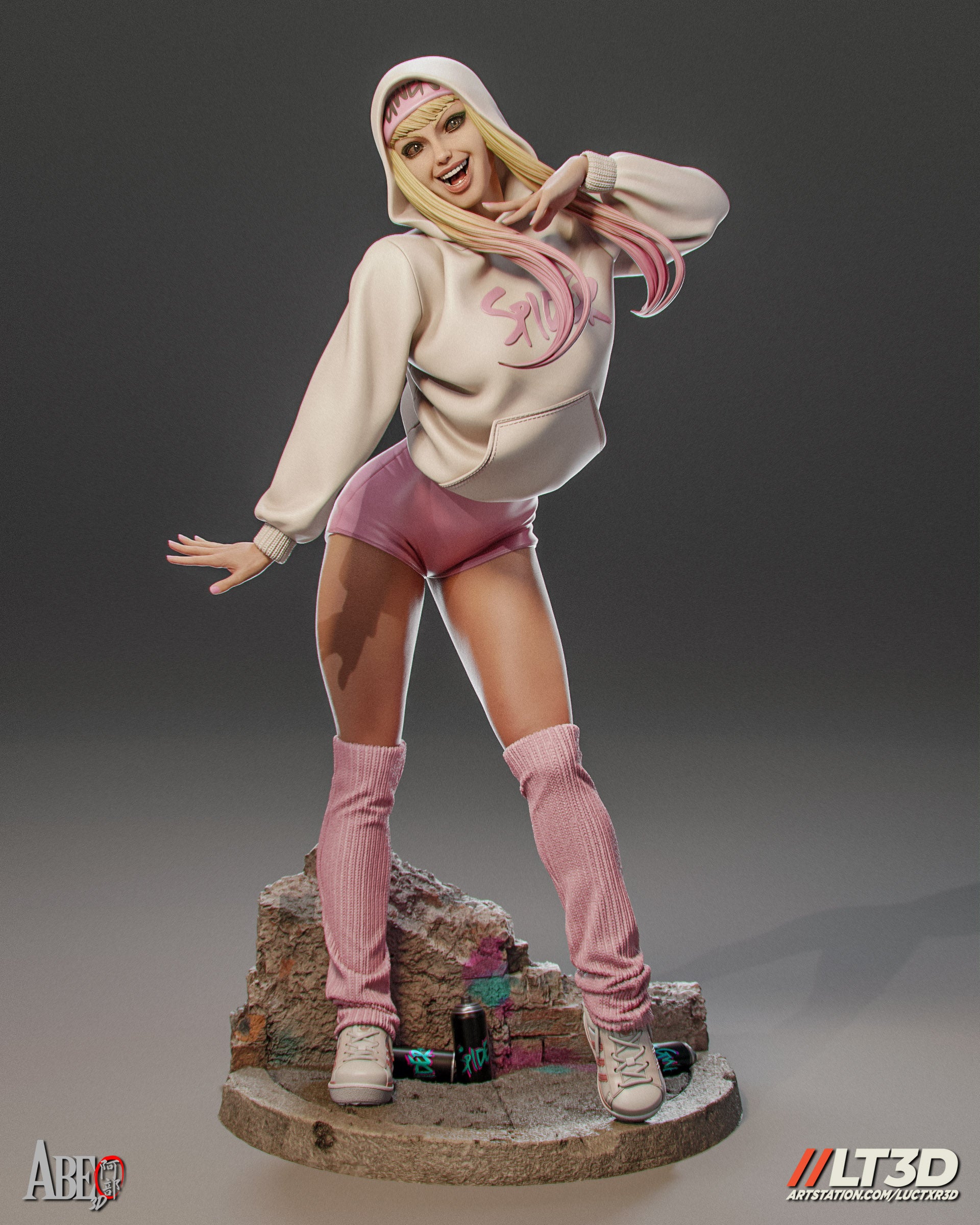 Gwen Stacy Figur BEMALT -Fan Art-3D Druck- Maßstab 1:6