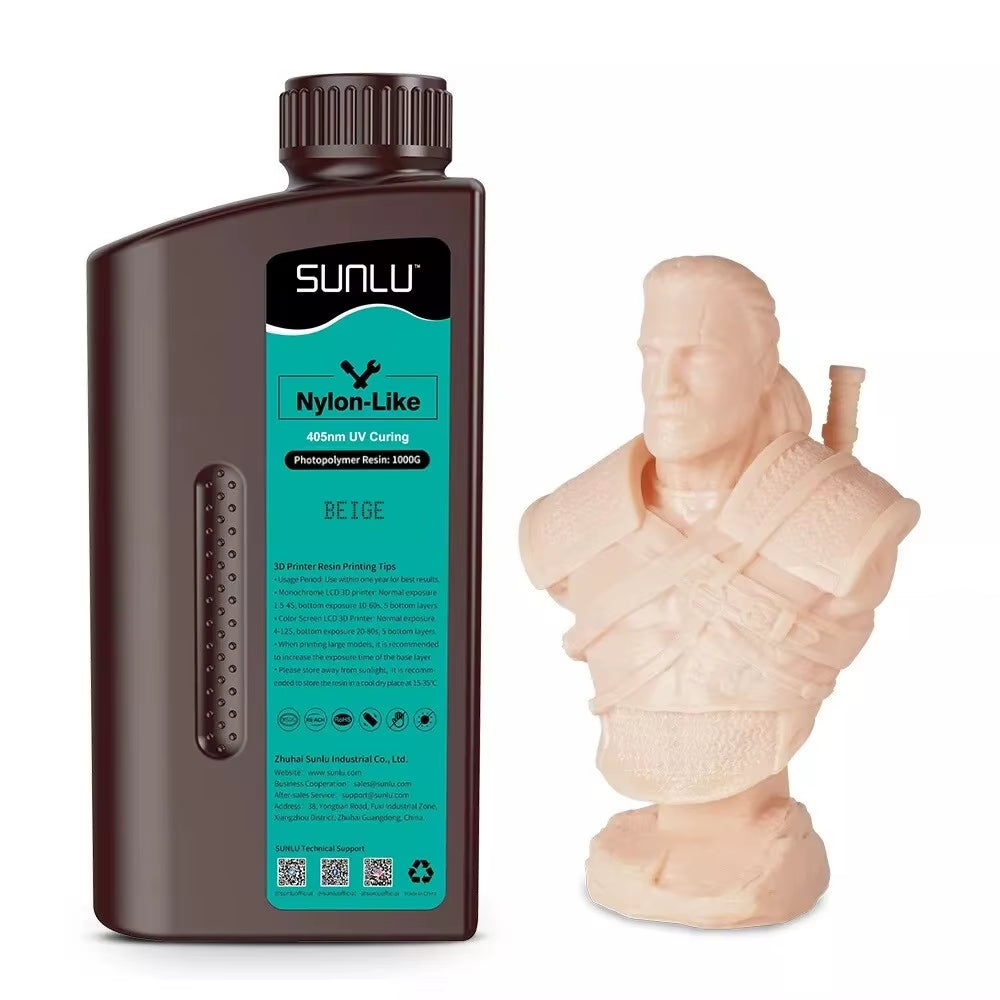 1KG Nylon-Like/Toughness 3D Resin 1000G/Bottle 405Nm Rapid Uv-Curing Photopolymer Resin for 4K/8K LCD/DLP/SLA 3D Printer