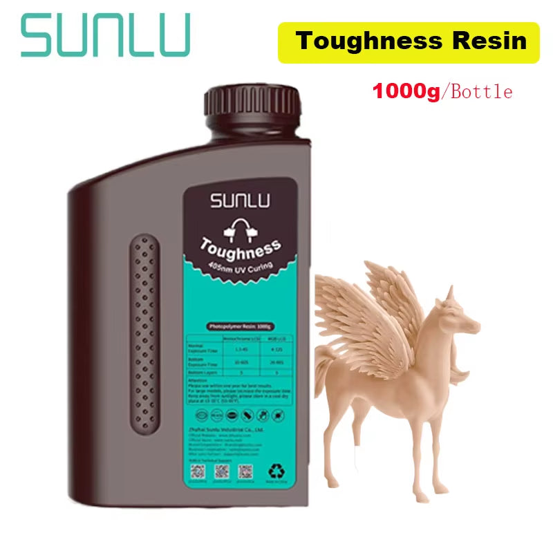 1KG Nylon-Like/Toughness 3D Resin 1000G/Bottle 405Nm Rapid Uv-Curing Photopolymer Resin for 4K/8K LCD/DLP/SLA 3D Printer