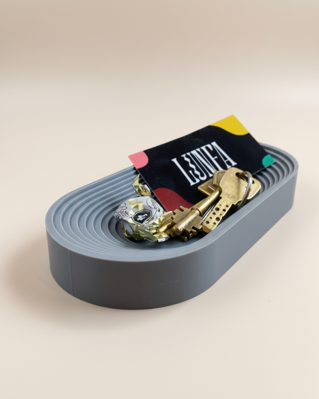 RIPPLE TRAY – Ablageschale / Key Tray (3D-Druck, gerippte Optik)