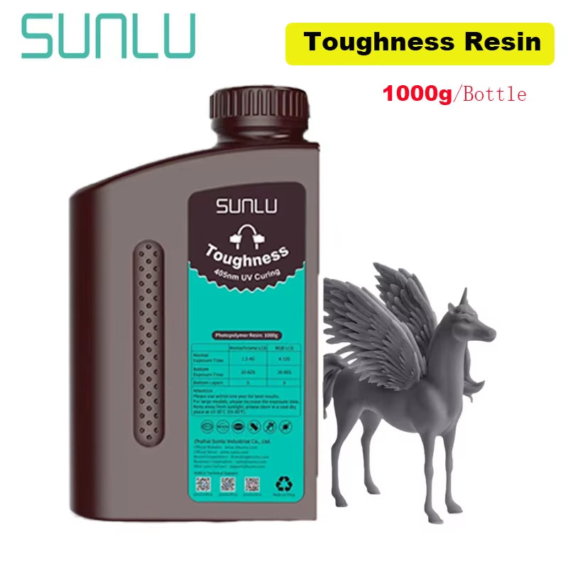 1KG Nylon-Like/Toughness 3D Resin 1000G/Bottle 405Nm Rapid Uv-Curing Photopolymer Resin for 4K/8K LCD/DLP/SLA 3D Printer