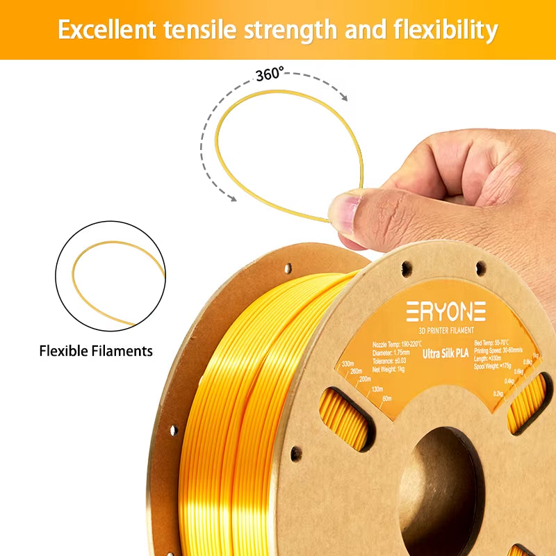 1/5/10KG Ultra Silk PLA Premium Filament 1.75Mm 3D Print,Multicolor Available,Silk Pla Filament ,1Kg/Spool
