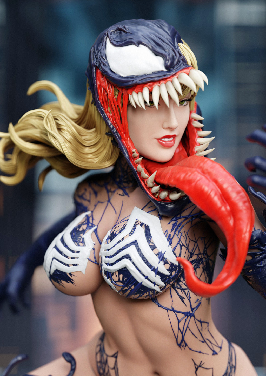 MJ Venomized Figur !!!BEMALT!!! -Fan Art-3D Druck- Maßstab 1:6