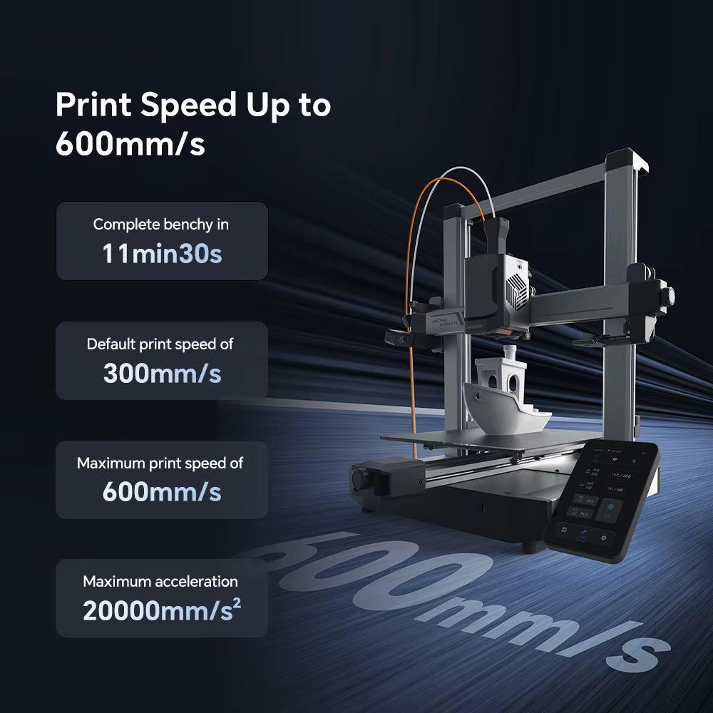 Kobra 3 V2 600Mm/S Fast Printing 3D Printer 8 Colors ACE Pro Filament Auto Drying  APP Control 3D Printer