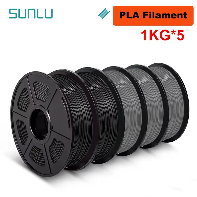 5KG 3D Filament PLA/PLA PLUS/PETG/ABS Filamnet 1.75Mm 5Roll 1KG Neatly Wound 3D Printer Filament for 3D Printer