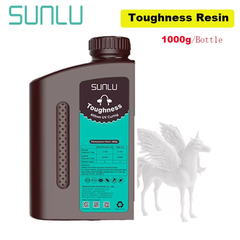 1KG Nylon-Like/Toughness 3D Resin 1000G/Bottle 405Nm Rapid Uv-Curing Photopolymer Resin for 4K/8K LCD/DLP/SLA 3D Printer
