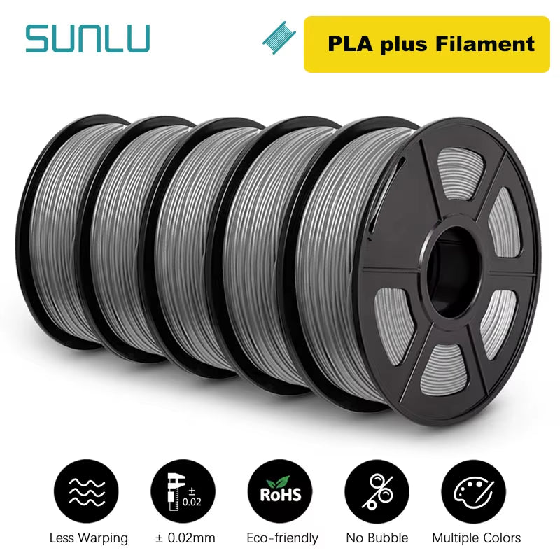 5KG 3D Filament PLA/PLA PLUS/PETG/ABS Filamnet 1.75Mm 5Roll 1KG Neatly Wound 3D Printer Filament for 3D Printer