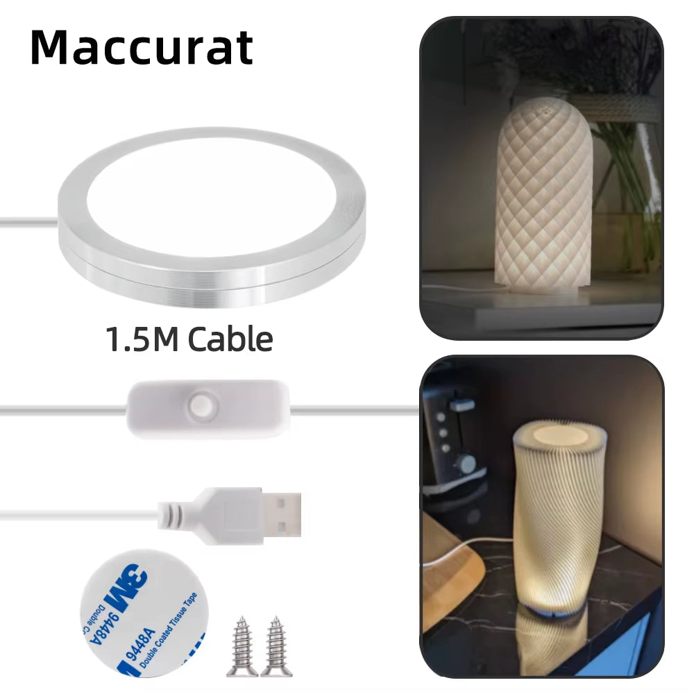 Bambu Lab Led Lamp Kit-001 3D Printable Kit DIY Makerworld MH001 Creative Model Parts 3D Printable Night Lamp