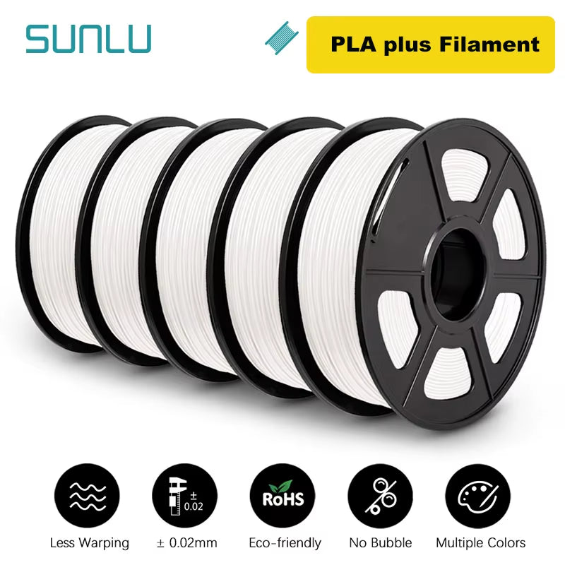 5KG 3D Filament PLA/PLA PLUS/PETG/ABS Filamnet 1.75Mm 5Roll 1KG Neatly Wound 3D Printer Filament for 3D Printer