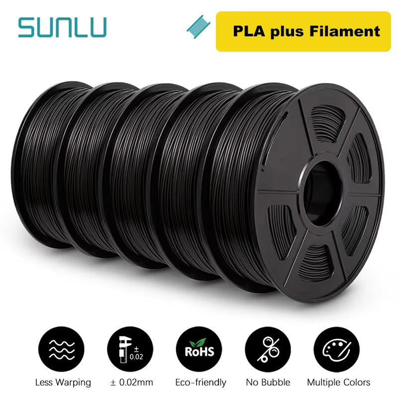 5KG 3D Filament PLA/PLA PLUS/PETG/ABS Filamnet 1.75Mm 5Roll 1KG Neatly Wound 3D Printer Filament for 3D Printer