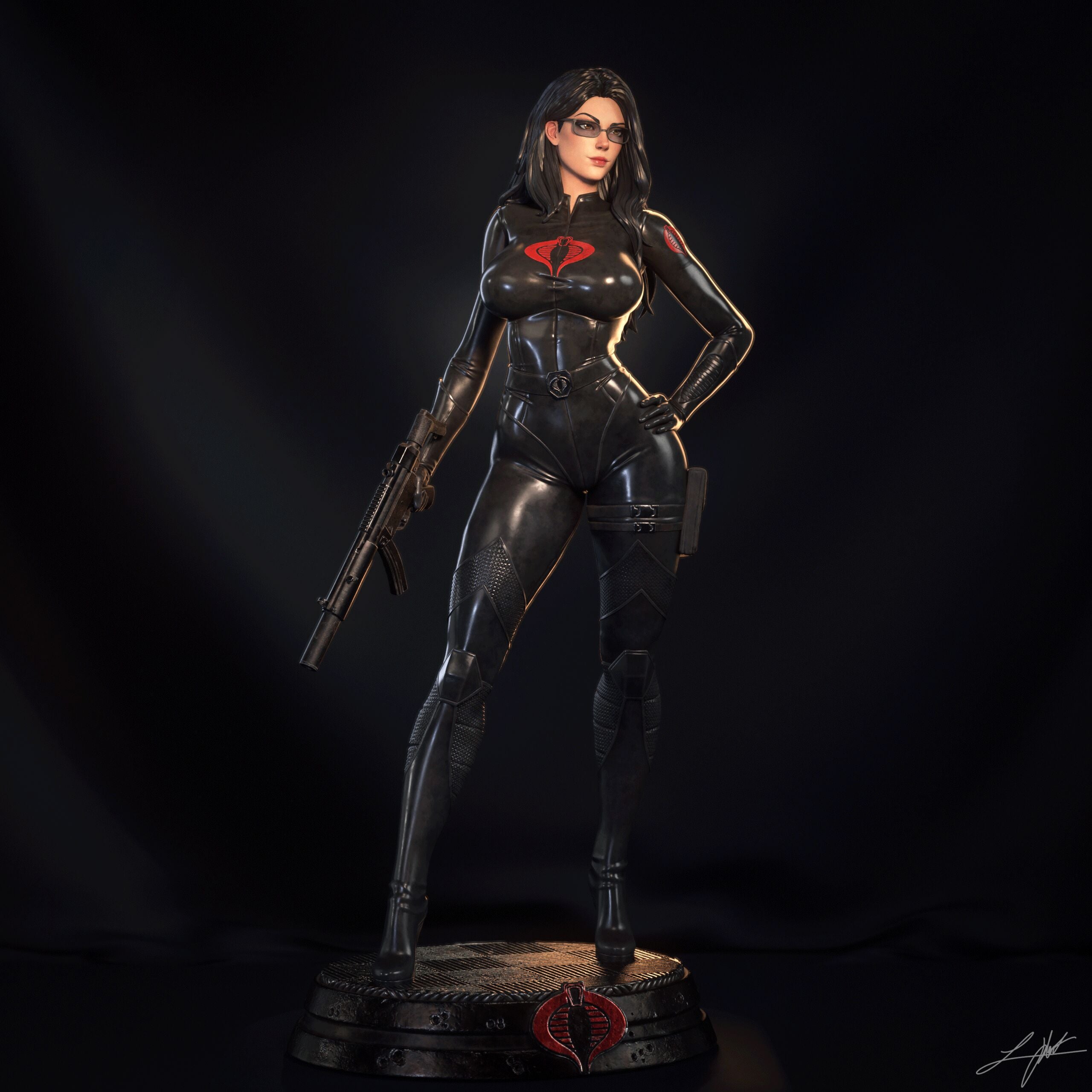 Baroness Figur !!!BEMALT!!! -Fan Art-3D Druck- Maßstab 1:6