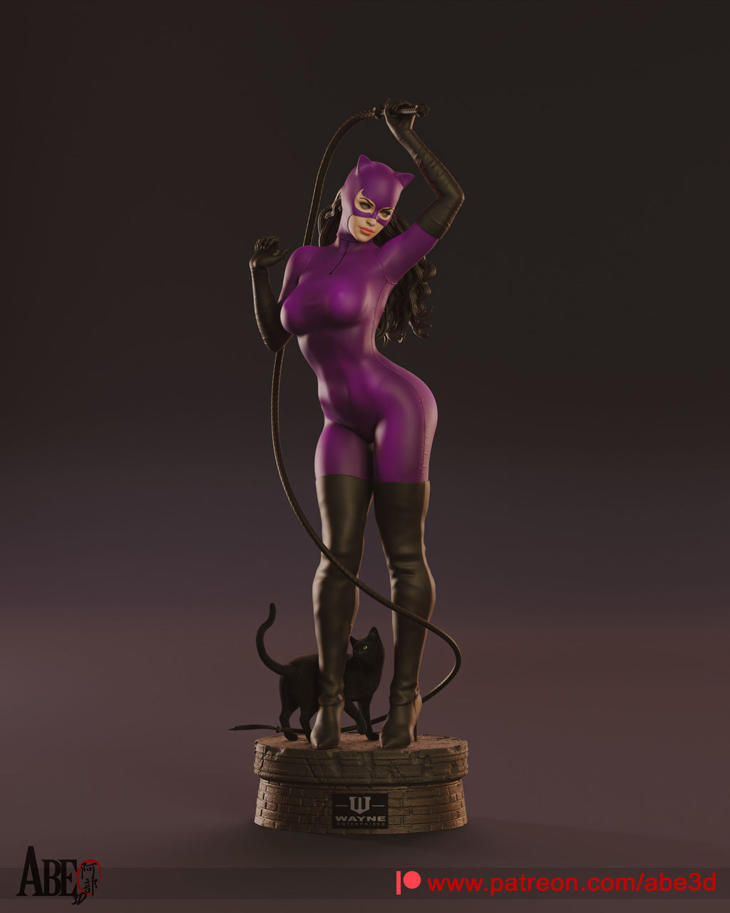 Catwoman Figur !!!BEMALT!!! -Fan Art-3D Druck- Maßstab 1:6