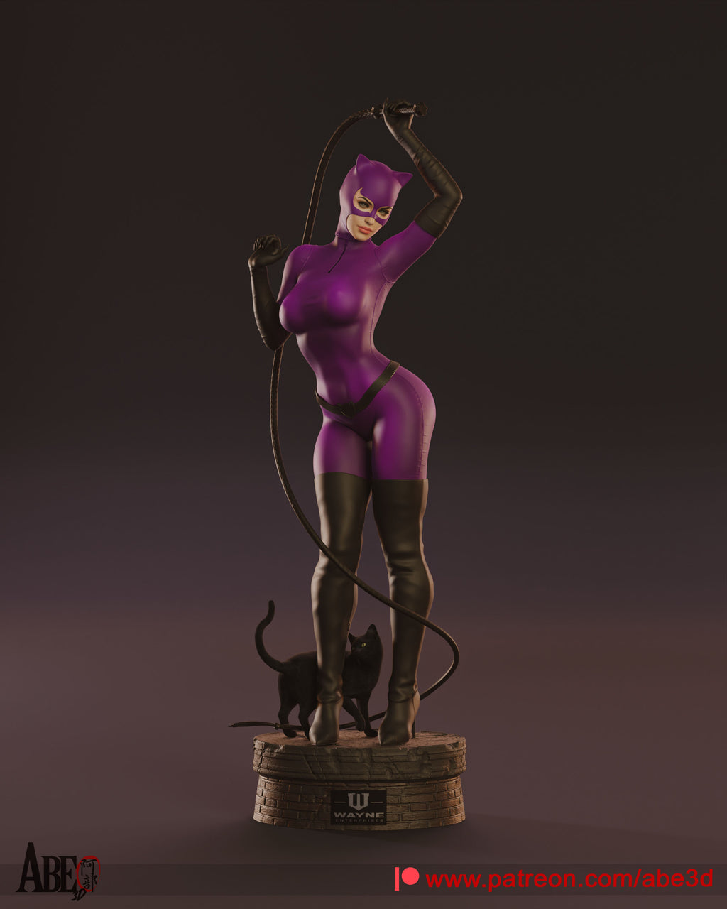 Catwoman Figur !!!BEMALT!!! -Fan Art-3D Druck- Maßstab 1:6