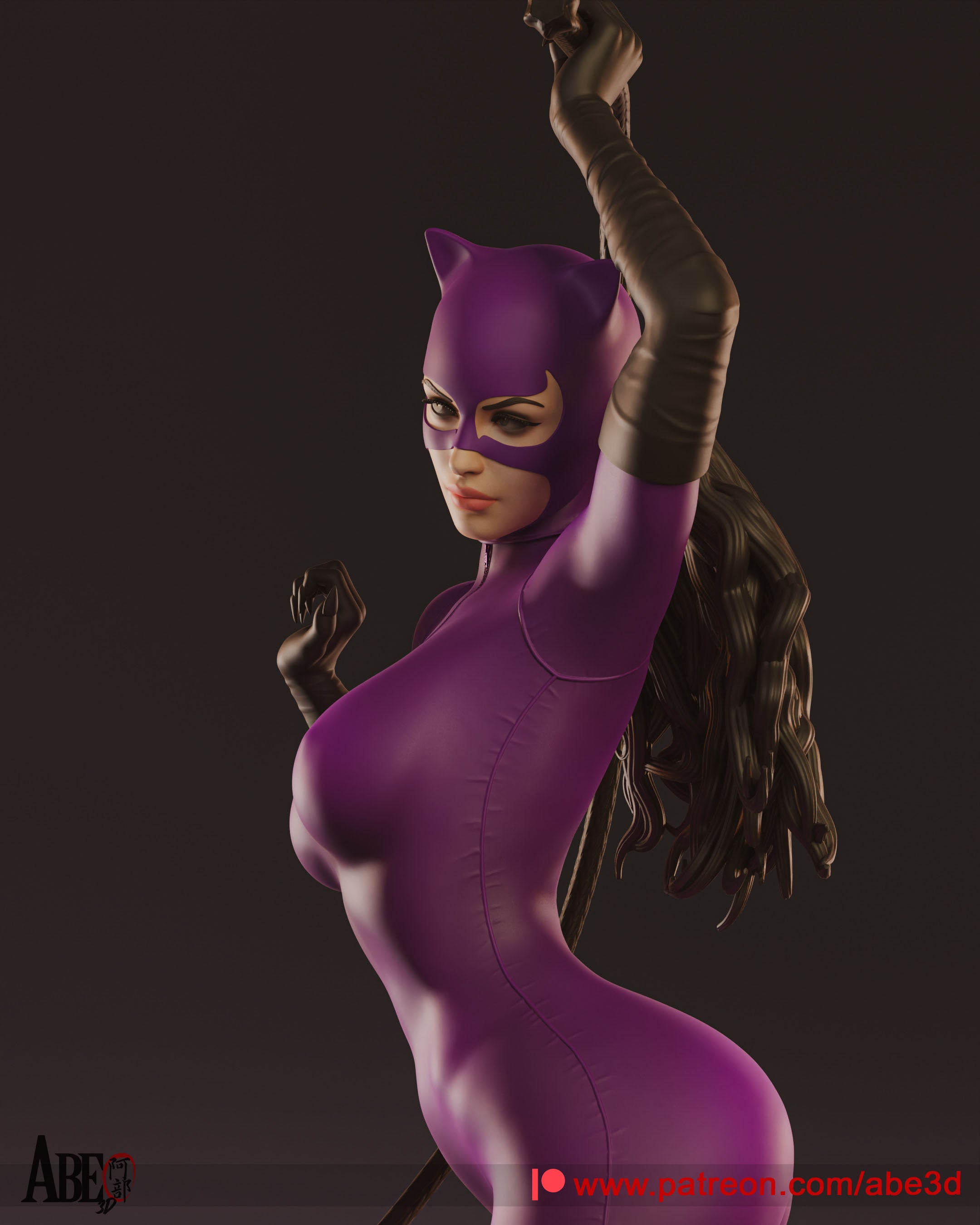 Catwoman Figur !!!BEMALT!!! -Fan Art-3D Druck- Maßstab 1:6