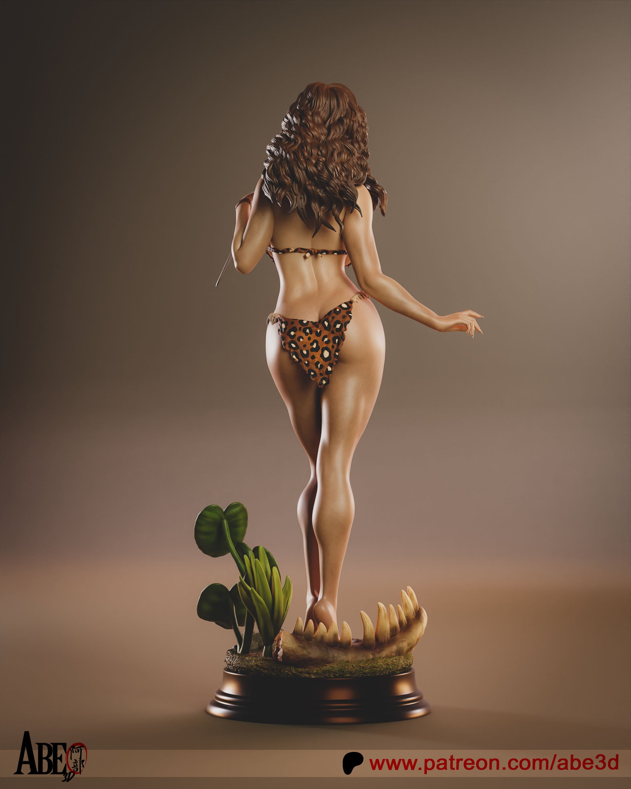 Cavewoman Figur !!!BEMALT!!! -Fan Art-3D Druck- Maßstab 1:6