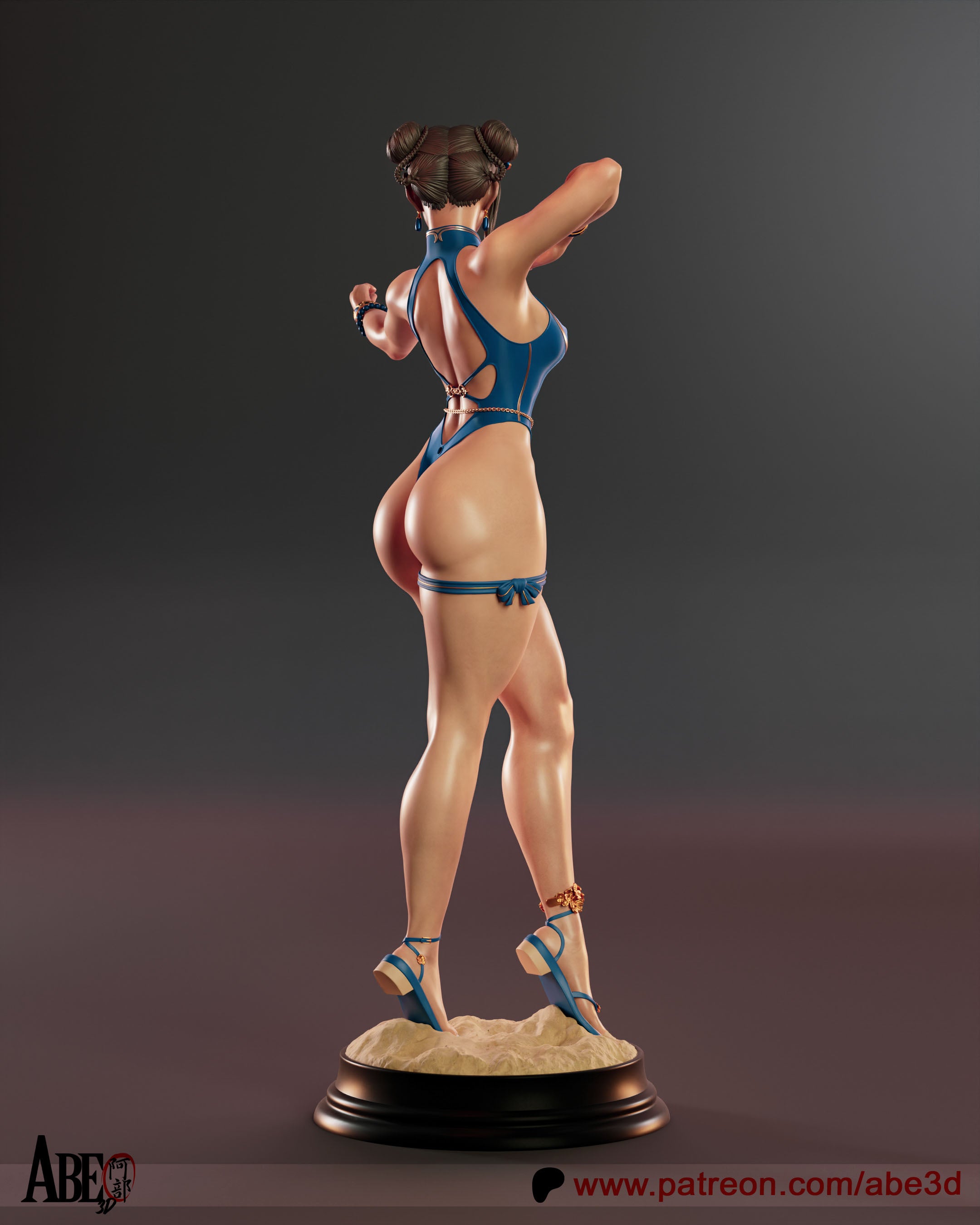 Chun Li SF6 Figur !!!BEMALT!!! -Fan Art-3D Druck- Maßstab 1:6