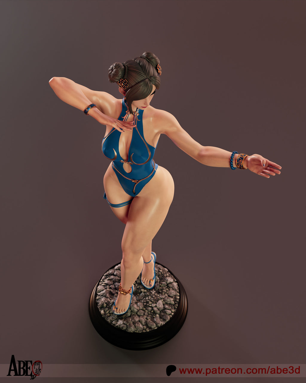 Chun Li SF6 Figur !!!BEMALT!!! -Fan Art-3D Druck- Maßstab 1:6