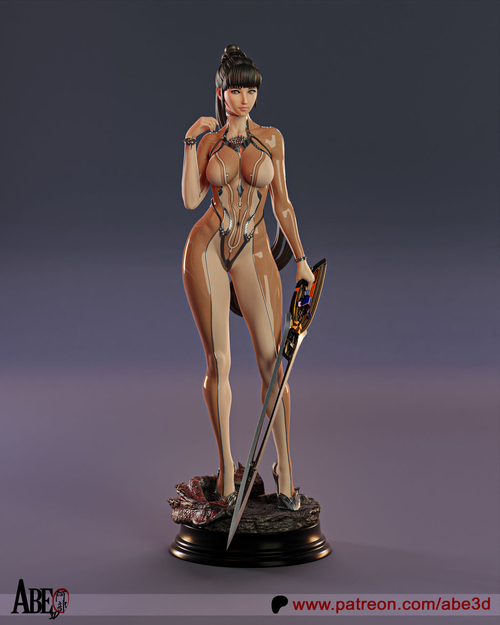 Eve Skin Suit Figur !!!BEMALT!!! -Fan Art-3D Druck- Maßstab 1:6