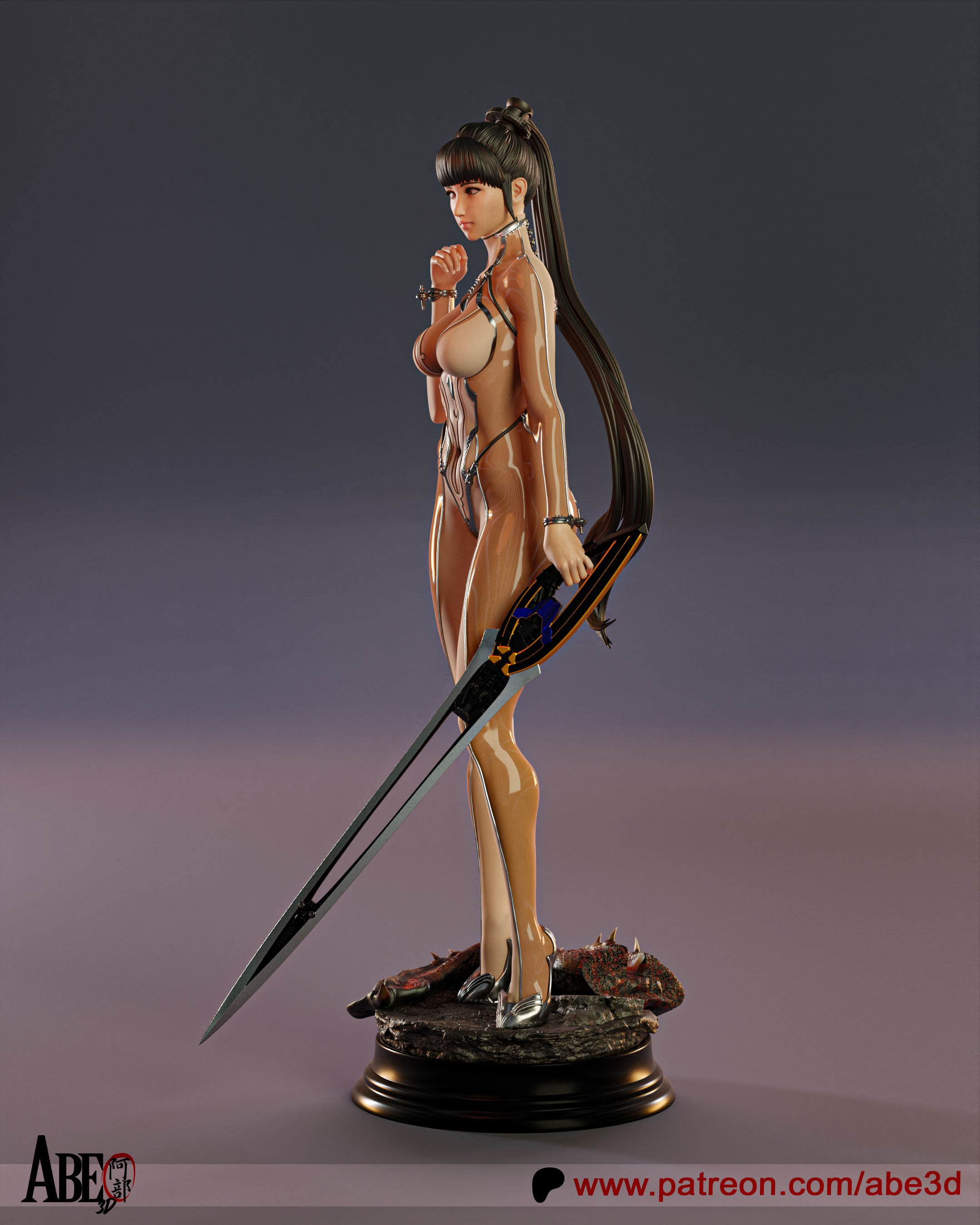 Eve Skin Suit Figur !!!BEMALT!!! -Fan Art-3D Druck- Maßstab 1:6