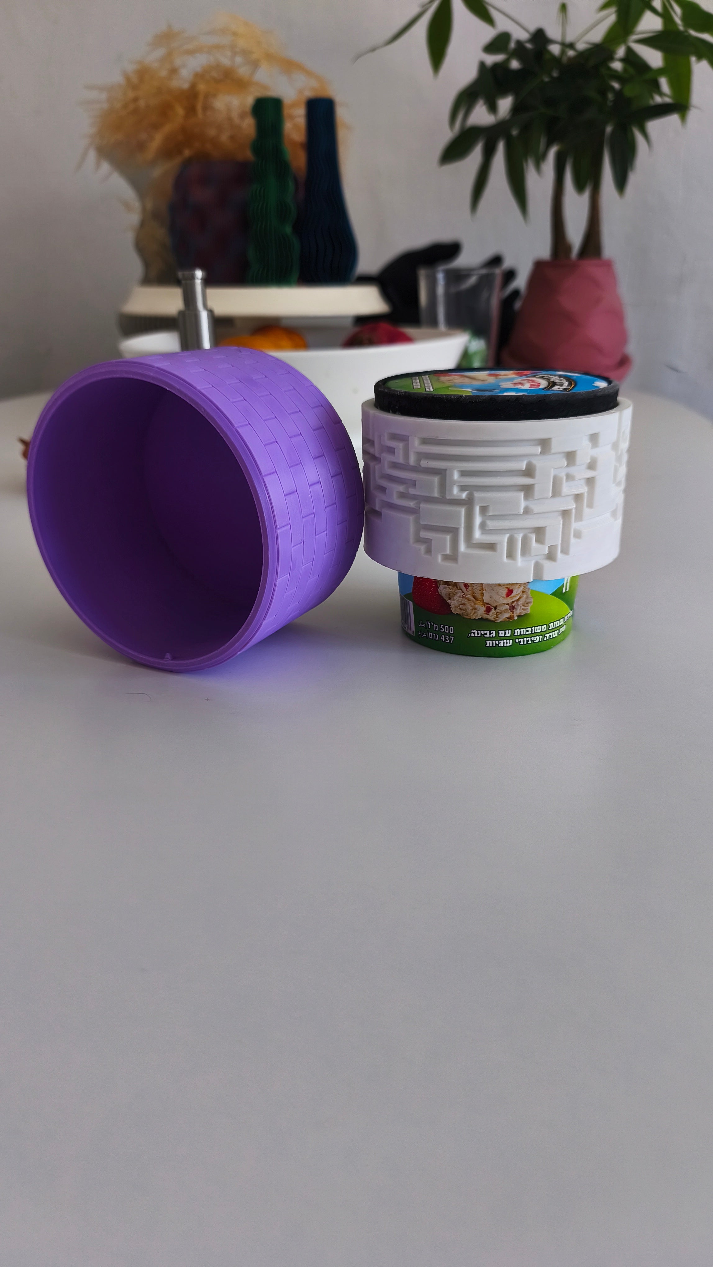 PINT ARMOR – Eisbecher-Sleeve/Isolier-Hülle (3D-Druck, Maze/Brick Edition)