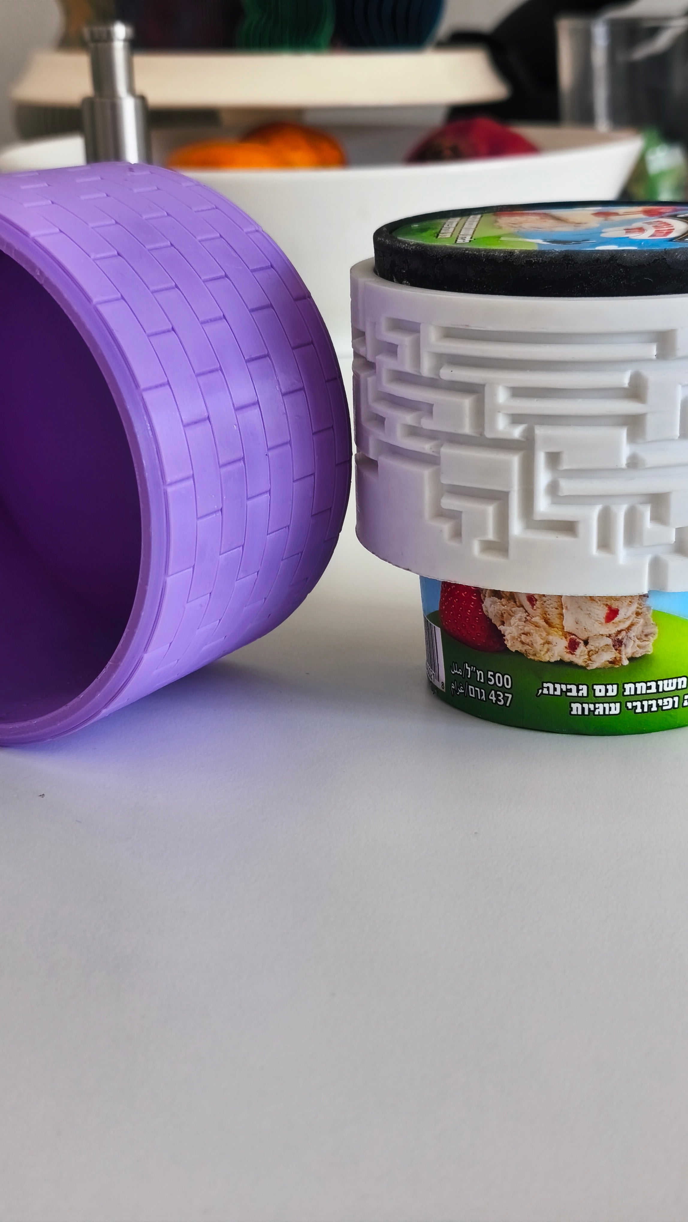 PINT ARMOR – Eisbecher-Sleeve/Isolier-Hülle (3D-Druck, Maze/Brick Edition)