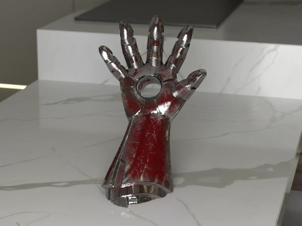 ARC HAND – Weinflaschenhalter im Cyber/Armor-Look (3D-Druck)