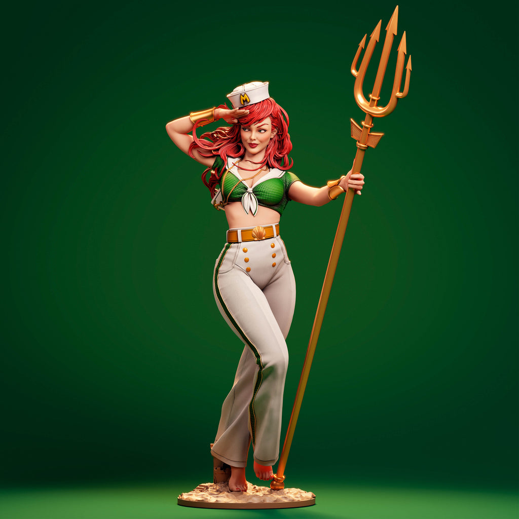 Mera Bombshell Figur !!!BEMALT!!! -Fan Art-3D Druck- Maßstab 1:6