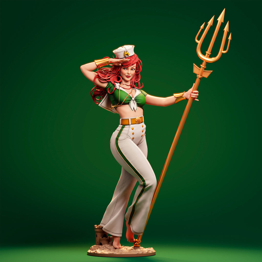 Mera Bombshell Figur !!!BEMALT!!! -Fan Art-3D Druck- Maßstab 1:6