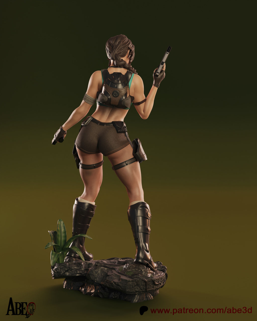 Lara Croft Figur !!!BEMALT!!! -Fan Art-3D Druck- Maßstab 1:6