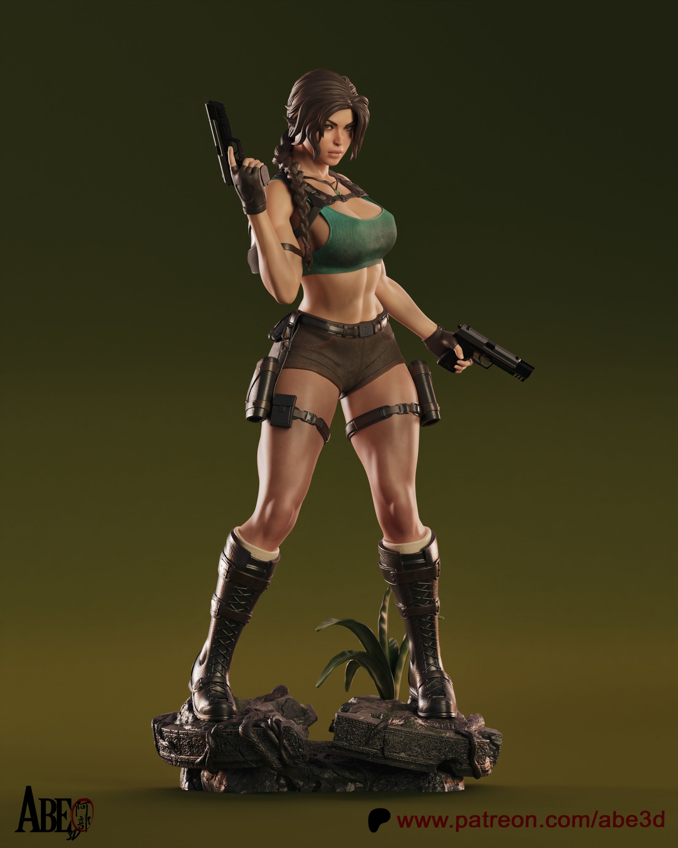 Lara Croft Figur !!!BEMALT!!! -Fan Art-3D Druck- Maßstab 1:6