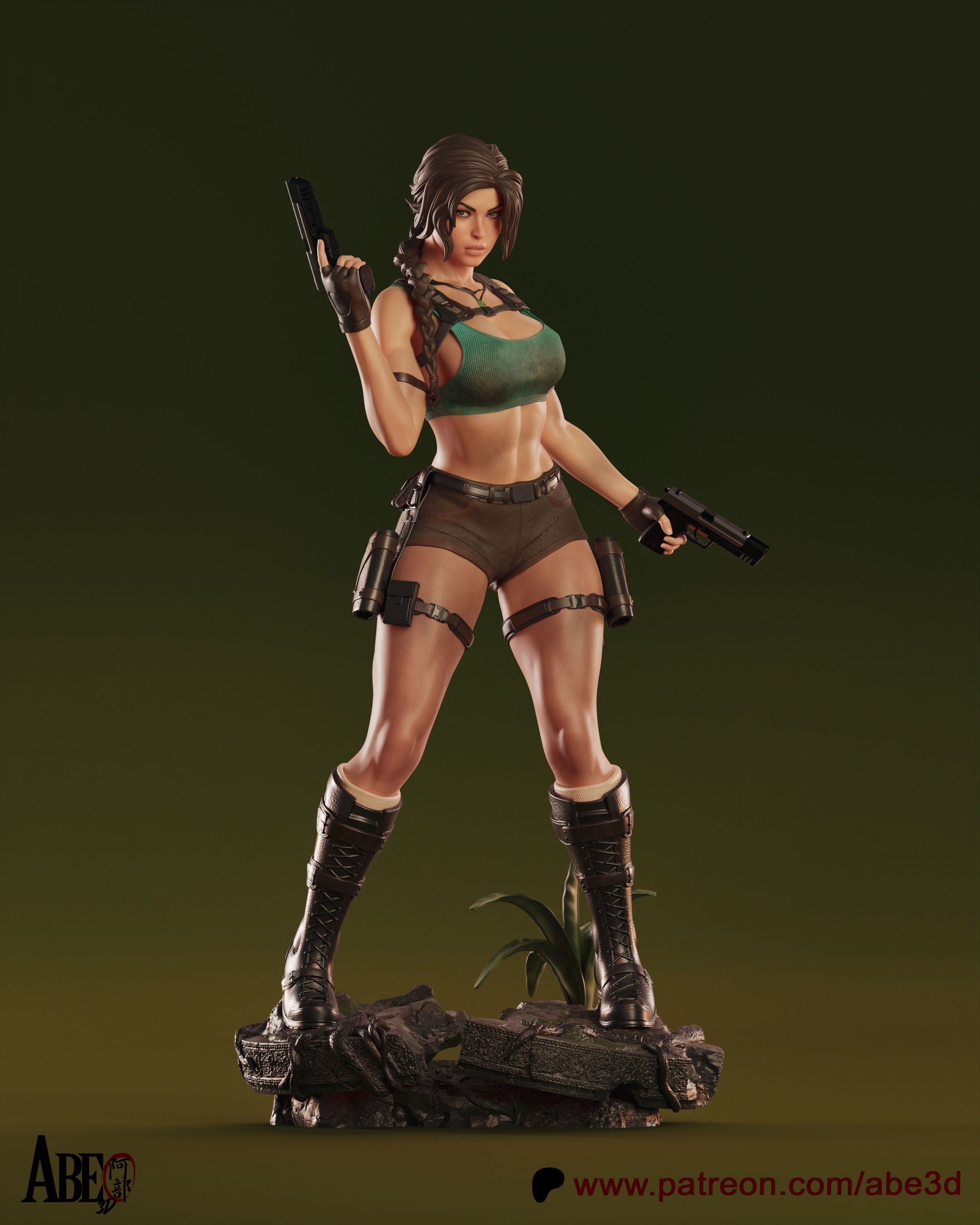 Lara Croft Figur !!!BEMALT!!! -Fan Art-3D Druck- Maßstab 1:6