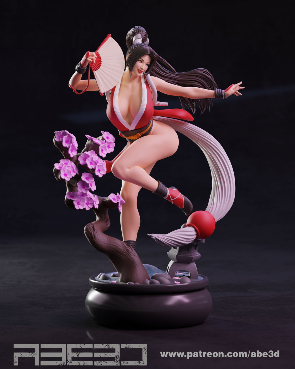 Mai Shiranui !!!BEMALT!!! -Fan Art-3D Druck- Maßstab 1:6