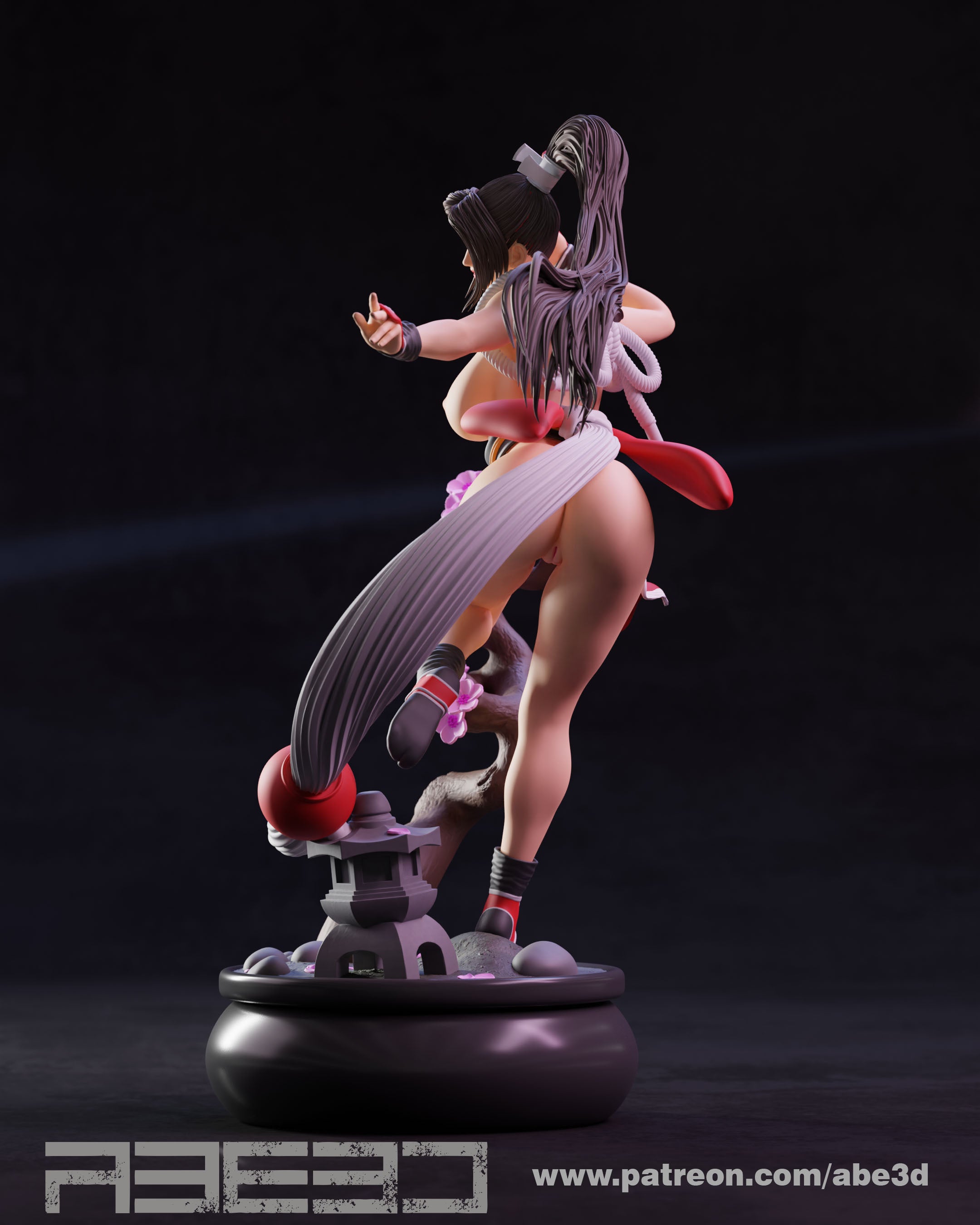 Mai Shiranui !!!BEMALT!!! -Fan Art-3D Druck- Maßstab 1:6
