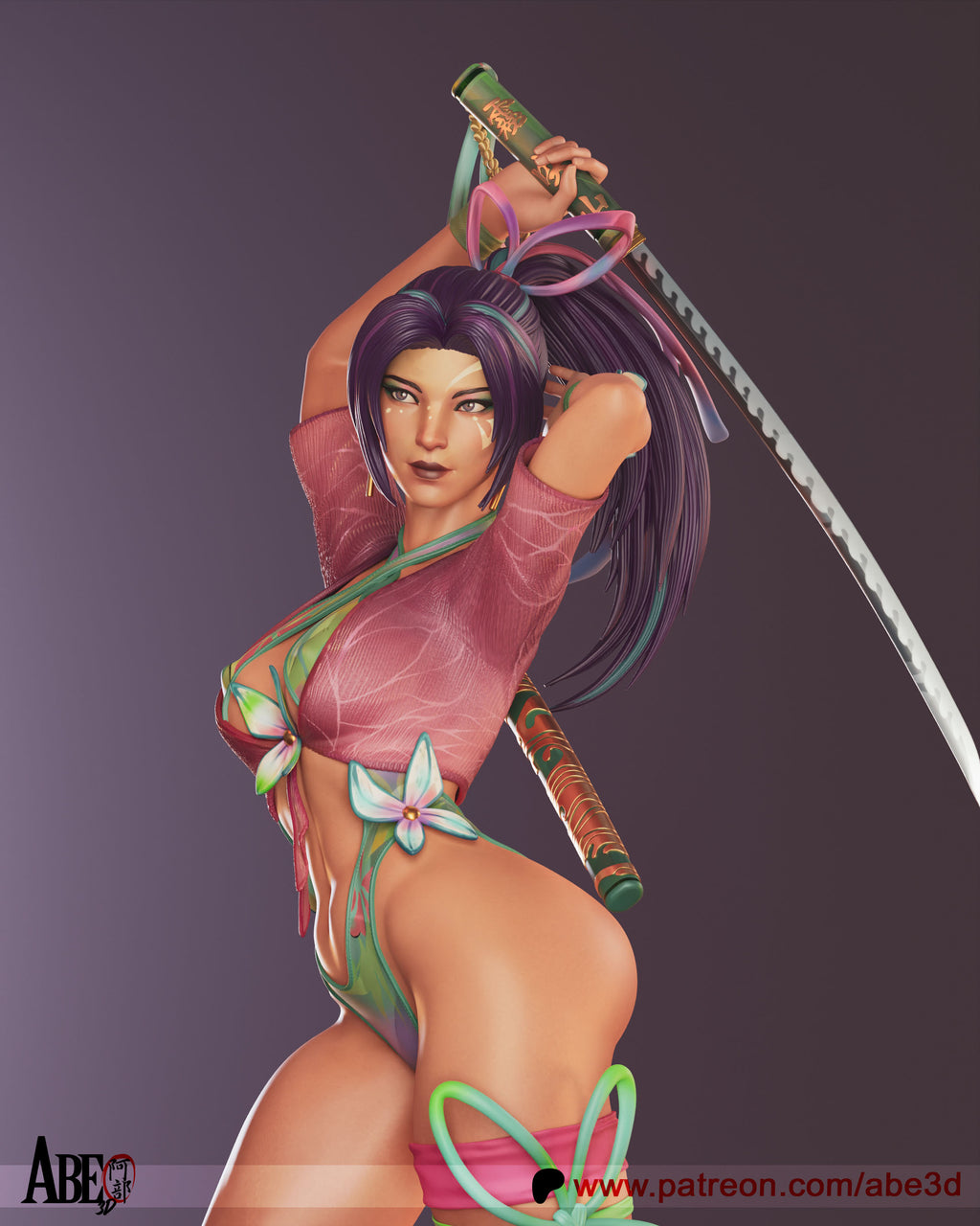 Psylocke Breezy Butterfly Figur !!!BEMALT!!! -Fan Art-3D Druck- Maßstab 1:6