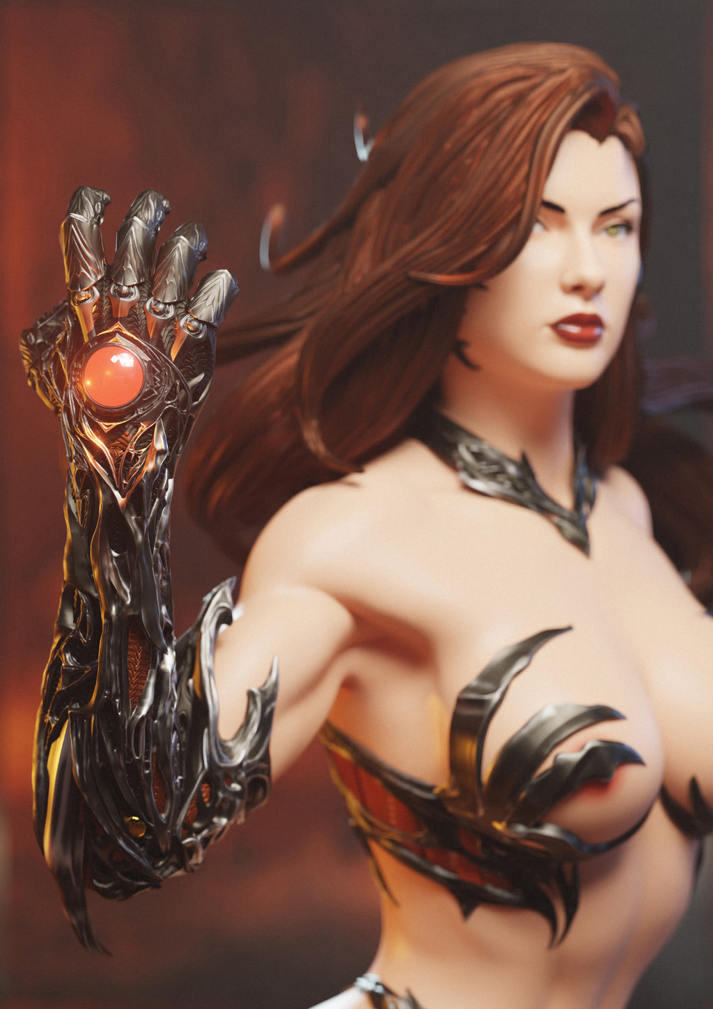 Witchblade Figur !!!BEMALT!!! -Fan Art-3D Druck- Maßstab 1:6