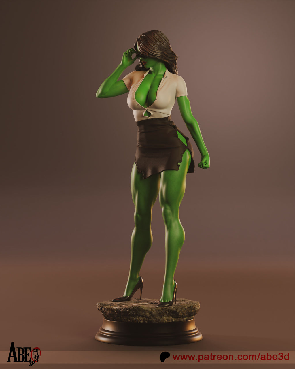 She-Hulk Figur !!!BEMALT!!! -Fan Art-3D Druck- Maßstab 1:6