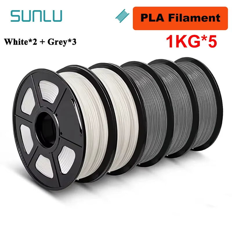 5KG 3D Filament PLA/PLA PLUS/PETG/ABS Filamnet 1.75Mm 5Roll 1KG Neatly Wound 3D Printer Filament for 3D Printer