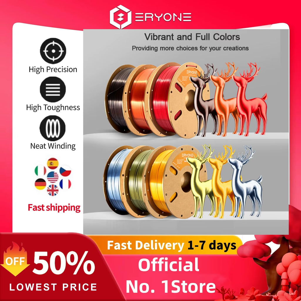 1/5/10KG Ultra Silk PLA Premium Filament 1.75Mm 3D Print,Multicolor Available,Silk Pla Filament ,1Kg/Spool