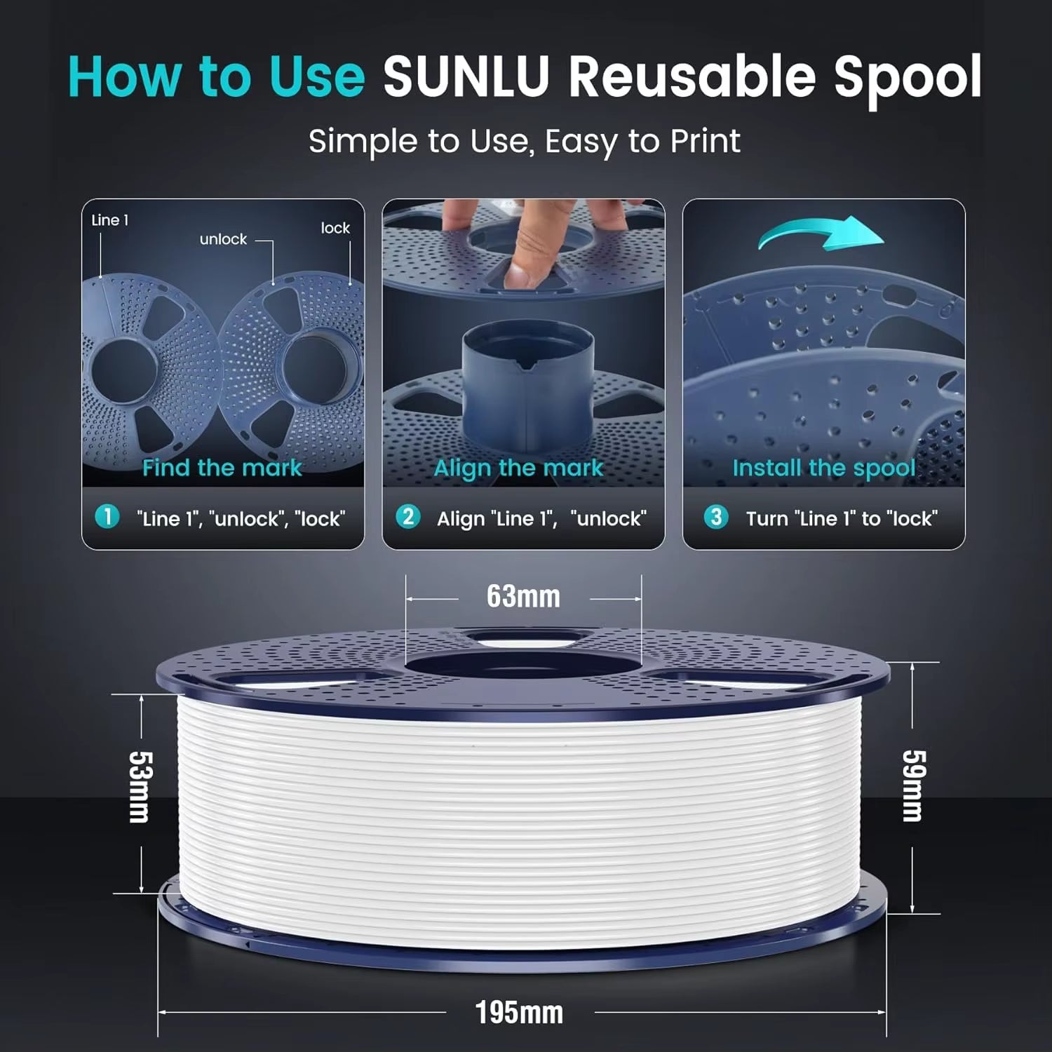 1KG PLA/PETG/PLA plus Filament 1.75Mm 1KG without Tray 3D Printer Filament for 3D Printer& 3D Pen，Refll Filament