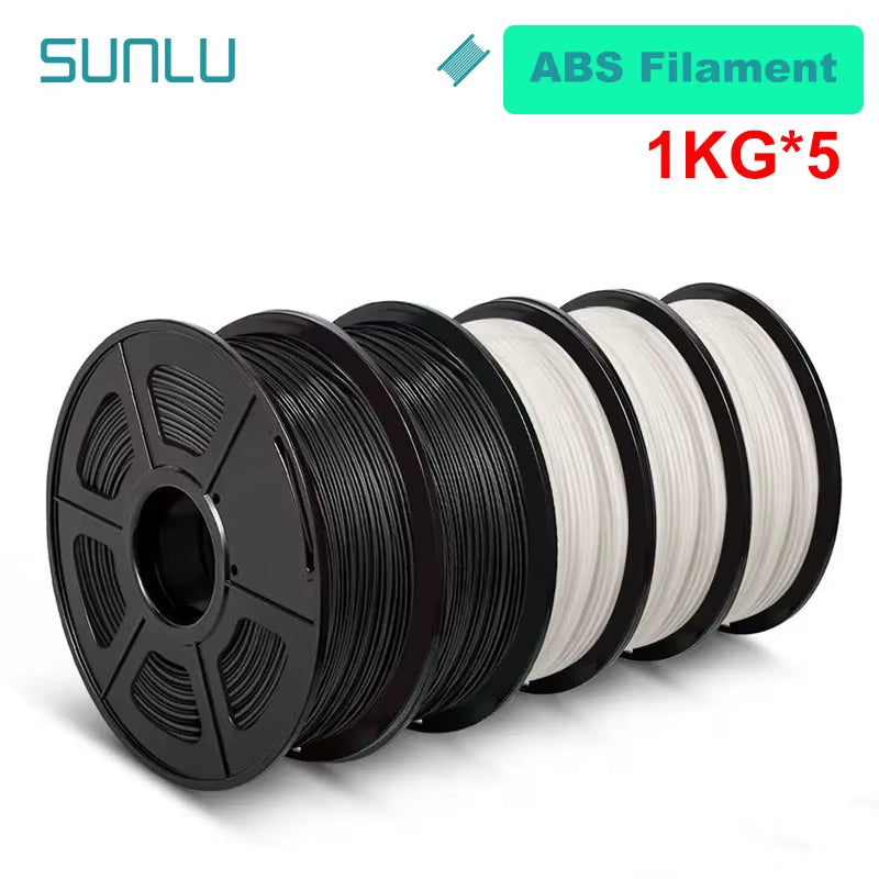 5KG 3D Filament PLA/PLA PLUS/PETG/ABS Filamnet 1.75Mm 5Roll 1KG Neatly Wound 3D Printer Filament for 3D Printer