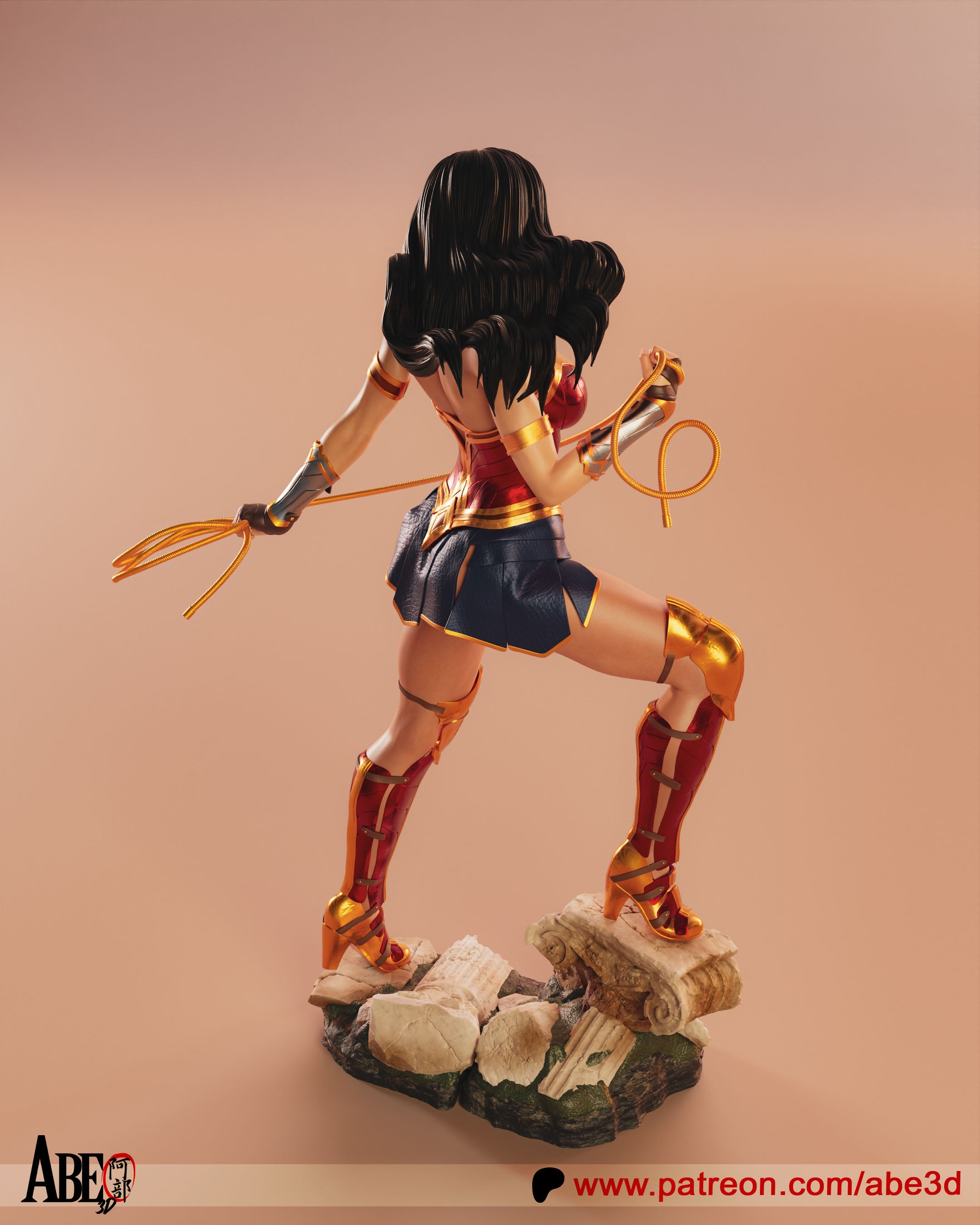 Wonder Woman Figur !!!BEMALT!!! -Fan Art-3D Druck- Maßstab 1:6